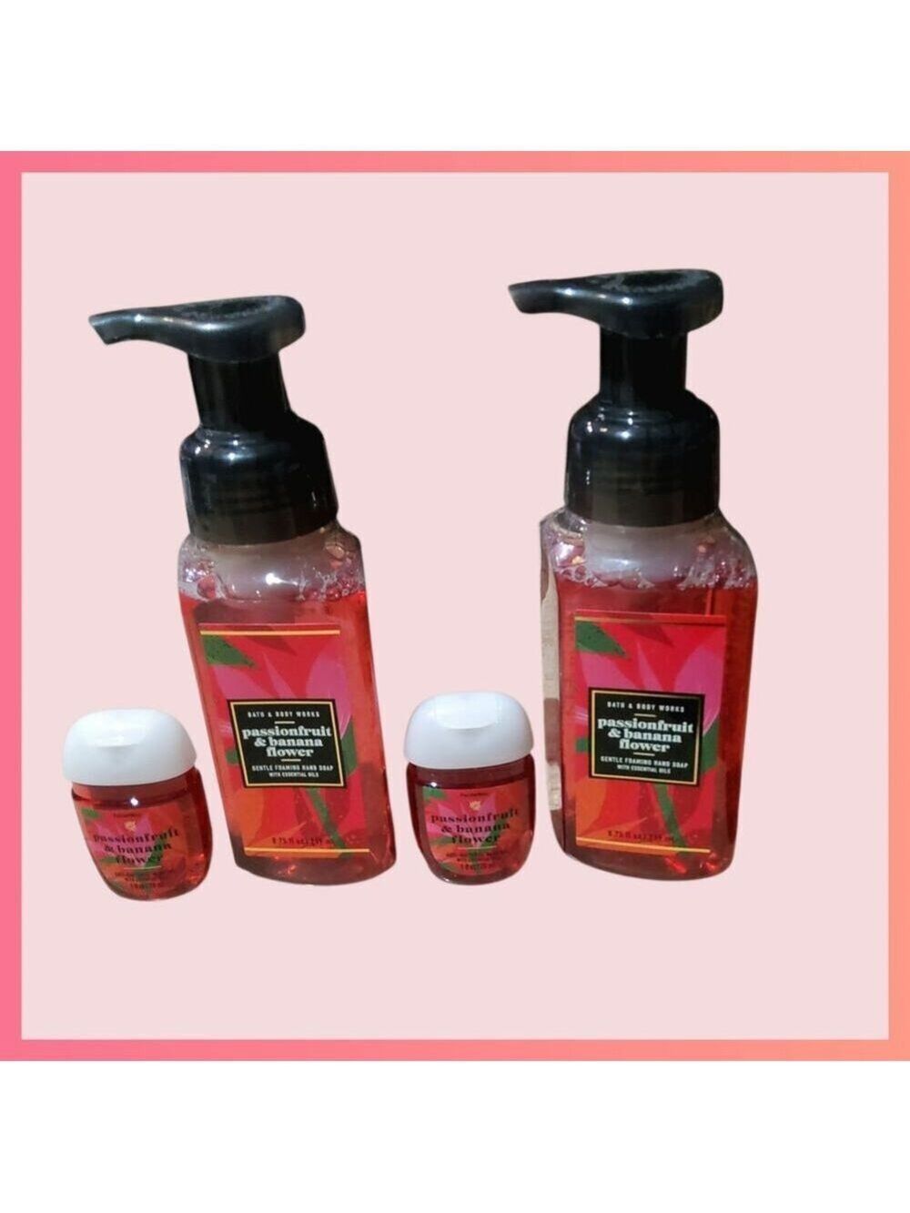 PASSIONFRUIT & BANANA FLOWER FOAMING HAND SOAP & SANITIZER BY BATH & BODY WORKS